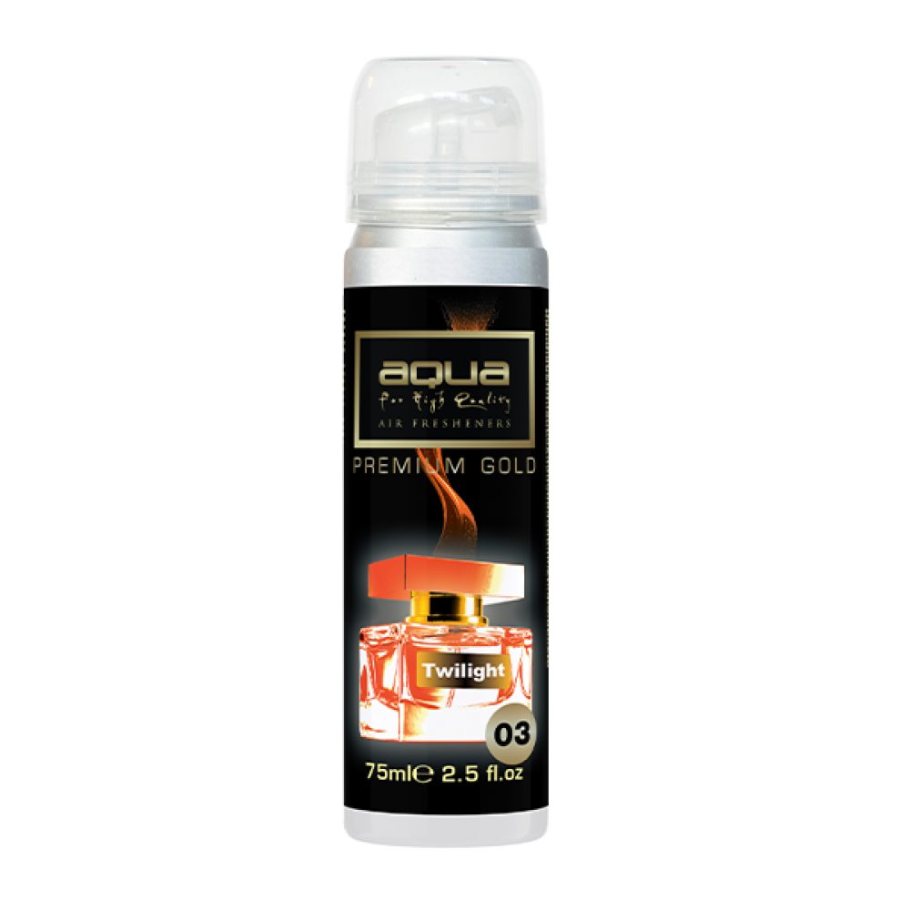 Aqua - ΑΡΩΜΑΤΙΚΟ ΑΥΤΟΚΙΝΗΤΟΥ ΣΕ ΣΠΡΕΙ (SPRAY) ΜΕ ΑΡΩΜΑ TWILIGHT PREMIUM GOLD SERIES 75ml AQUA - 1 TEM. (10-780/AQ)