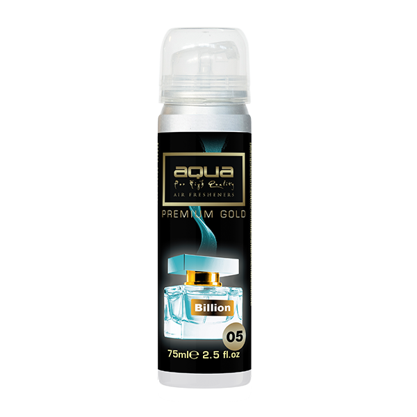 ΑΡΩΜΑΤΙΚΟ ΑΥΤΟΚΙΝΗΤΟΥ ΣΕ ΣΠΡΕΙ (SPRAY) ΜΕ ΑΡΩΜΑ BILLION PREMIUM GOLD SERIES 75ml AQUA - 1 TEM. ΑΡΩΜΑΤΙΚΟ ΑΥΤΟΚΙΝΗΤΟΥ ΣΕ ΣΠΡΕΙ (SPRAY) ΜΕ ΑΡΩΜΑ BILLION PREMIUM GOLD SERIES 75ml AQUA - 1 TEM.
