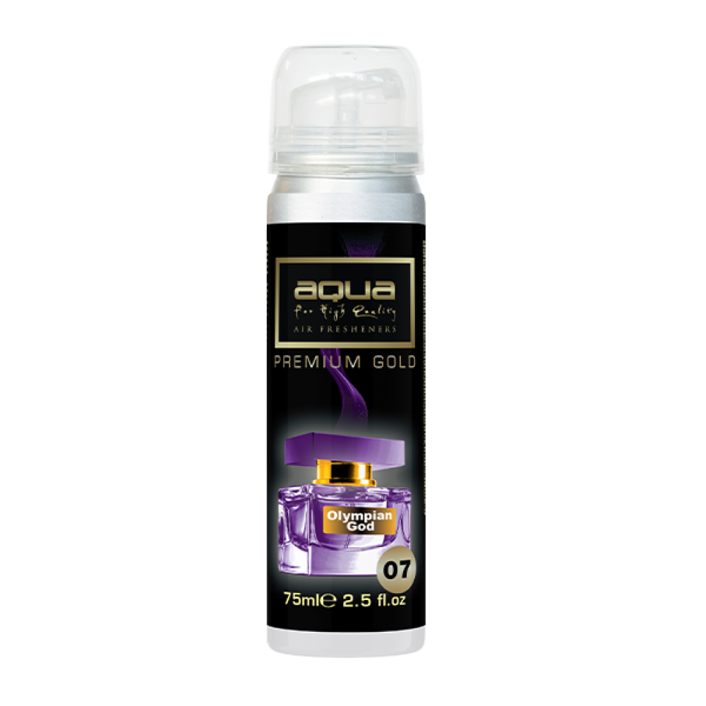 Aqua - ΑΡΩΜΑΤΙΚΟ ΑΥΤΟΚΙΝΗΤΟΥ ΣΕ ΣΠΡΕΙ (SPRAY) ΜΕ ΑΡΩΜΑ OLYMPIAN GOD PREMIUM GOLD SERIES 75ml AQUA - 1 TEM. (10-801/AQ)