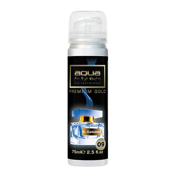 ΑΡΩΜΑΤΙΚΟ ΑΥΤΟΚΙΝΗΤΟΥ ΣΕ ΣΠΡΕΙ (SPRAY)  ΜΕ ΑΡΩΜΑ D.CABANA PREMIUM GOLD  SERIES 75ml AQUA - 1 TEM. ΑΡΩΜΑΤΙΚΟ ΑΥΤΟΚΙΝΗΤΟΥ ΣΕ ΣΠΡΕΙ (SPRAY)  ΜΕ ΑΡΩΜΑ D.CABANA PREMIUM GOLD  SERIES 75ml AQUA - 1 TEM.