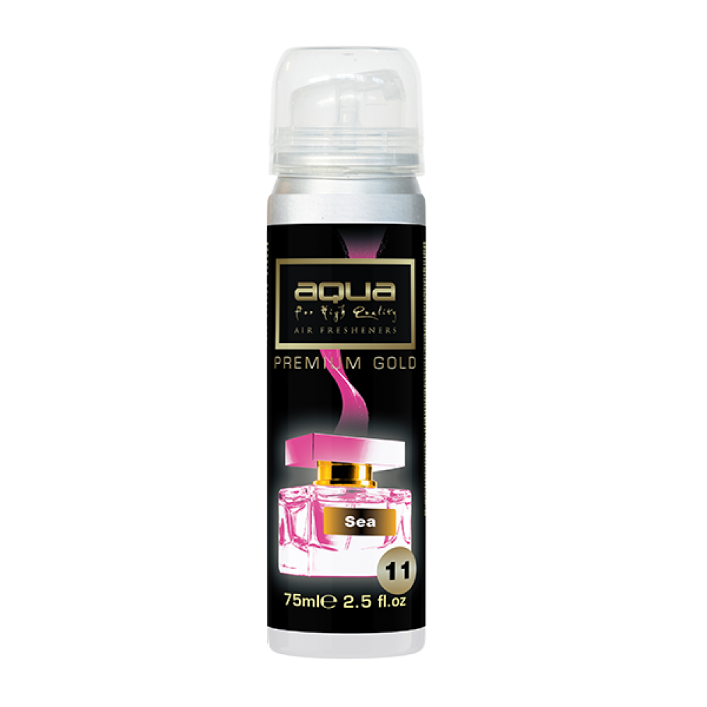 Aqua - ΑΡΩΜΑΤΙΚΟ ΑΥΤΟΚΙΝΗΤΟΥ ΣΕ ΣΠΡΕΙ (SPRAY) ΜΕ ΑΡΩΜΑ SEA PREMIUM GOLD SERIES 75ml AQUA - 1 TEM. (10-805/AQ)