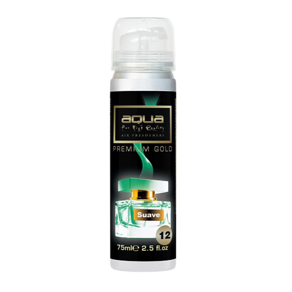 Aqua - ΑΡΩΜΑΤΙΚΟ ΑΥΤΟΚΙΝΗΤΟΥ ΣΕ ΣΠΡΕΙ (SPRAY) ΜΕ ΑΡΩΜΑ SUAVE PREMIUM GOLD SERIES 75ml AQUA - 1 TEM. (10-806/AQ)