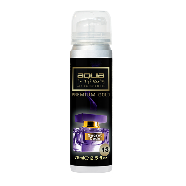 ΑΡΩΜΑΤΙΚΟ ΑΥΤΟΚΙΝΗΤΟΥ ΣΕ ΣΠΡΕΙ (SPRAY)  ΜΕ ΑΡΩΜΑ SECRET CODE PREMIUM GOLD SERIES 75ml AQUA - 1 TEM. ΑΡΩΜΑΤΙΚΟ ΑΥΤΟΚΙΝΗΤΟΥ ΣΕ ΣΠΡΕΙ (SPRAY)  ΜΕ ΑΡΩΜΑ SECRET CODE PREMIUM GOLD SERIES 75ml AQUA - 1 TEM.
