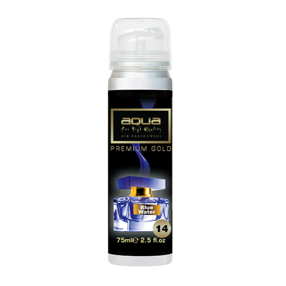 Aqua - ΑΡΩΜΑΤΙΚΟ ΑΥΤΟΚΙΝΗΤΟΥ ΣΕ ΣΠΡΕΙ (SPRAY) ΜΕ ΑΡΩΜΑ BLUE WATER PREMIUM GOLD SERIES 75ml AQUA - 1 TEM. (10-889/AQ)