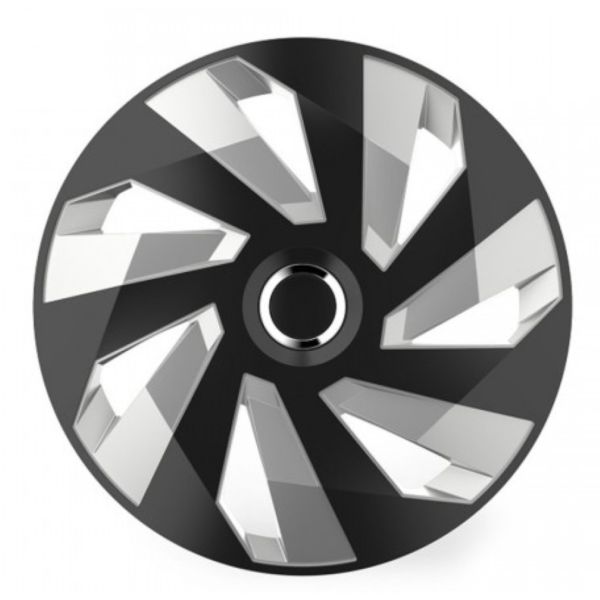 ΤΑΣΙΑ 15" HUBCAP VECTOR RC SILVER BLACK AMIO- ΣΕΤ 4 ΤΕΜ. ΣΕ ΚΟΥΤΙ