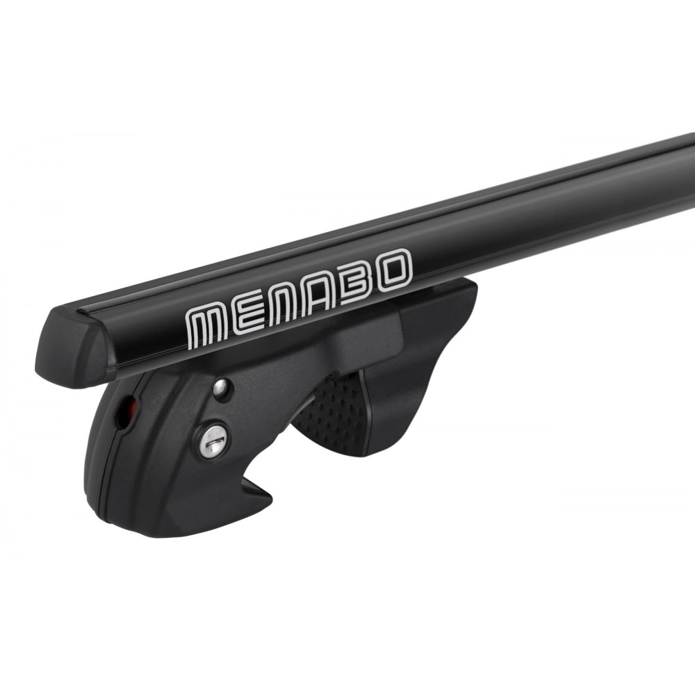 MENABO ΜΠΑΡΕΣ ΟΡΟΦΗΣ ΑΛΟΥΜΙΝΙΟΥ SHERMAN BLACK 120 cm ΣΕ ΜΑΥΡΟ ΧΡΩΜΑ ΓΙΑ Pontiac Montana 5 doors 1999>2005 ΜΕ RAISED RAILS (Παράλληλες Μπάρες με Κενό) - 2 ΤΕΜ. (12280/MB)
