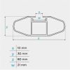 ΜΕΝΑΒΟ ΜΠΑΡΕΣ ΟΡΟΦΗΣ ΑΛΟΥΜΙΝΙΟΥ BLADE XL SILVER 130 cm ΜΕ ΑΚΡΑ ALFA HIGH ΓΙΑ Subaru Outback V 5 doors 2015> ΜΕ FLUSH RAILS - 2 ΤΕΜ. (12940/MB)