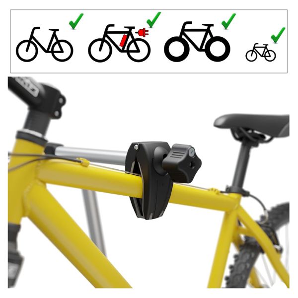 Menabo - Βάση Ποδηλάτου Shadow για 3 Ποδήλατα ή Fat Bikes με Quick Lock System για VW Caddy 2.0 (2021>) Van / SUV με Ασφαλή Μεταφορά Φορτίου - 1 Σετ (12950/MB)