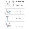 Menabo - Βάση Ποδηλάτου Shadow για 3 Ποδήλατα ή Fat Bikes με Quick Lock System για VW Caddy 2.0 (2021>) Van / SUV με Ασφαλή Μεταφορά Φορτίου - 1 Σετ (12950/MB)
