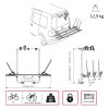 Menabo - Βάση Ποδηλάτου Shadow για 3 Ποδήλατα ή Fat Bikes με Quick Lock System για VW Caddy 2.0 (2021>) Van / SUV με Ασφαλή Μεταφορά Φορτίου - 1 Σετ (12950/MB)
