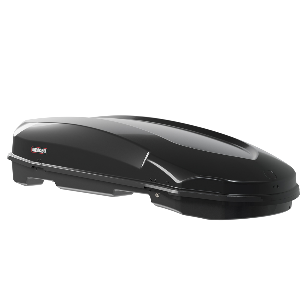 Menabo - Μπαγκαζιέρα Οροφής Satellite 600 Duo Black με T-track σε Μαύρο Γυαλιστερό Χρώμα από ABS Πλαστικό με Διαστάσεις 197,6x94,1x46,7 cm - 1 Τεμ. (14280/MB)