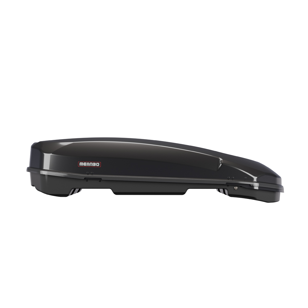 Menabo - Μπαγκαζιέρα Οροφής Satellite 600 Duo Black με T-track σε Μαύρο Γυαλιστερό Χρώμα από ABS Πλαστικό με Διαστάσεις 197,6x94,1x46,7 cm - 1 Τεμ. (14280/MB)