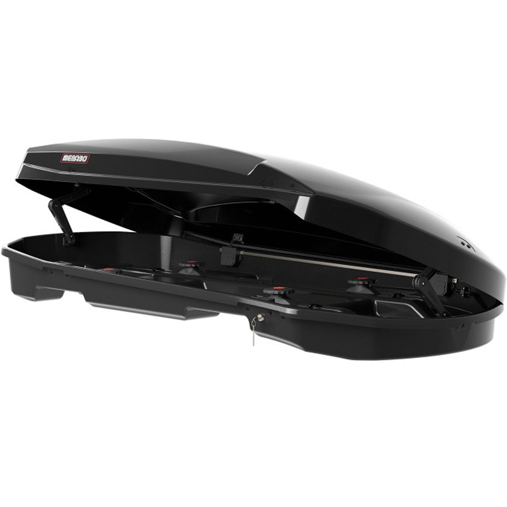 Menabo - Μπαγκαζιέρα Οροφής Satellite 550 Duo Black με T-track σε Μαύρο Γυαλιστερό Χρώμα από ABS Πλαστικό με Διαστάσεις 198x94x36 cm - 1 Τεμ. (14290/MB)