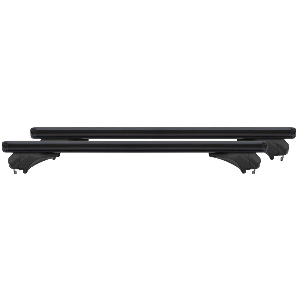 ΜΠΑΡΕΣ ΑΛΟΥΜΙΝΙΟΥ SONIC BLACK 120cm ΣΕ ΜΑΥΡΟ ΧΡΩΜΑ ΓΙΑ ΟΡΟΦΗ ΜΕ FLUSH ΚΑΙ RAISED RAILS MENABO - 2 ΤΕΜ.