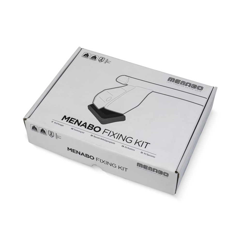 Menabo - Σετ Άκρα (Πόδια) Kit Type G για Μπάρες Οροφής Delta Black / Silver - 1 Σετ (16840/MB)