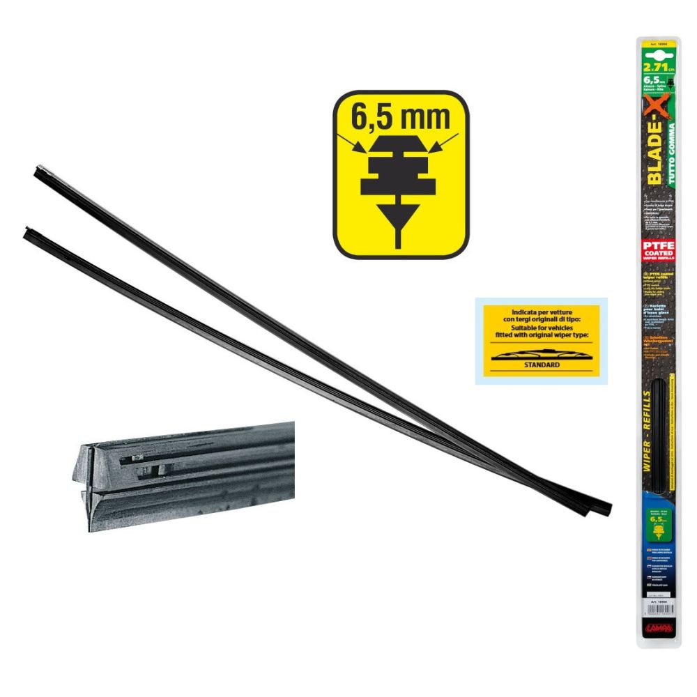 ΛΑΣΤΙΧΑ ΥΑΛΟΚΑΘΑΡΙΣΤΗΡΩΝ 71CMX6,5MM BLADE-X ΜΕ ΕΠΙΚΑΛΥΨΗ PTFE ΧΩΡΙΣ ΛΑΜΑΚΙΑ ΣΕ ΠΛΑΣΤΙΚΗ BLISTER ΣΥΣΚΕΥΑΣΙΑ