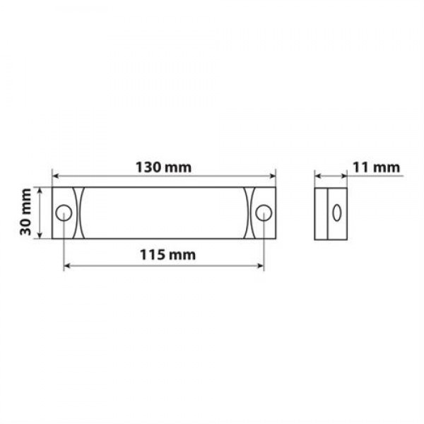 ΦΩΣ ΘΕΣΕΩΣ ΦΟΡΤΗΓΟΥ 24V 3LED ΚΟΚΚΙΝΟ 130x30mm 1ΤΕΜ.