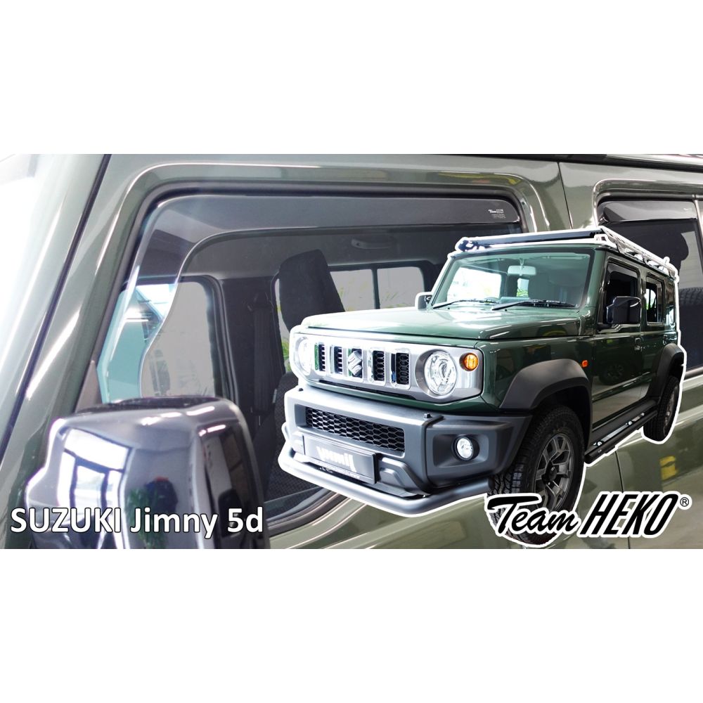 Heko - Ανεμοθραύστες για Suzuki Jimny 5 Doors 2023+ Σετ Αυτοκινήτου Απο Εύκαμπτο Φιμέ Πλαστικό - 4 τεμ. (ΑΝΕΜ.SET28663)