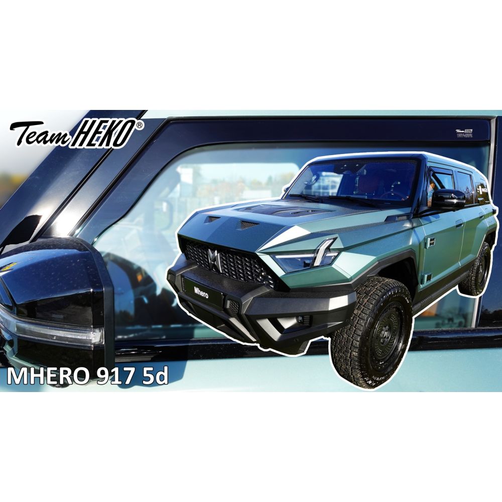 Heko - Ανεμοθραύστες για M-Hero 917 5 Doors 2023+ Ζευγάρι Απο Εύκαμπτο Φιμέ Πλαστικό - 2 τεμ. (ΑΝΕΜ.29141)