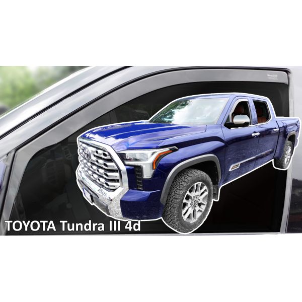 Heko - Ανεμοθραύστες Παραθύρων Για Toyota Tundra CrewMax (XK70) 2021 > 4πορτο υλικό Acrylic Χρώμα Φιμέ - 2 τεμ. (ΑΝΕΜ.29690)