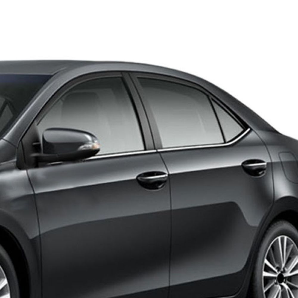 TRIM  ΠΑΡΑΘΥΡΩΝ ΑΥΤΟΚΟΛΛΗΤΑ ΧΡΩΜΙΟΥ 4ΤΕΜ. ΓΙΑ TOYOTA COROLLA 4D 2014+