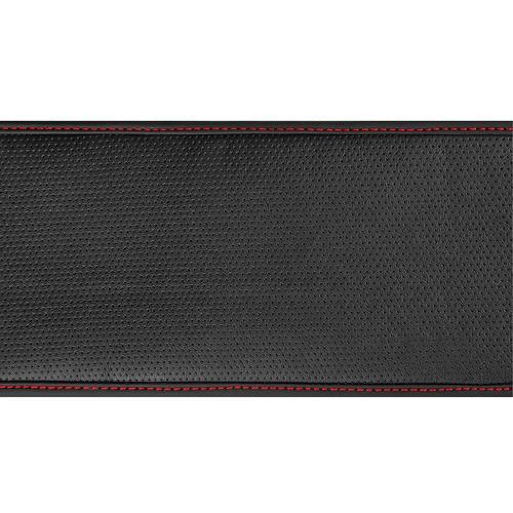 Lampa Κάλυμμα Τιμονιού Αυτοκινήτου Skin-Cover 38-40εκ. Ελαστικό Άοσμο Διάτρητο Ultra soft Skeentex Μαύρο με Κόκκινη Ραφή 1-τεμ. (L3296.8)