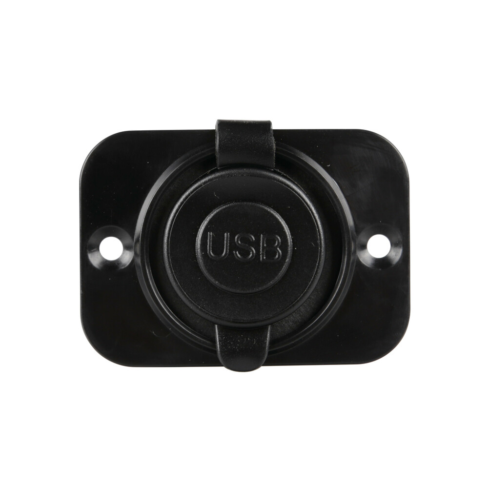 ΠΡΙΖΑ USB ΜΕ ΚΑΠΑΚΙ ΚΑΙ 2 ΘΥΡΕΣ USB (A+C) 12/24V 3000mA 15W ΜΑΥΡΗ FAST CHARGE LAMPA - 1 TEM.