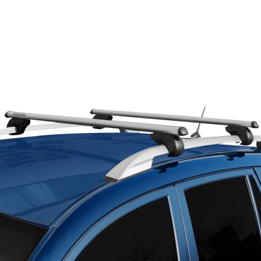ΜΠΑΡΕΣ ΟΡΟΦΗΣ ΑΛΟΥΜΙΝΙΟΥ BRIO XL 135 cm ΣΕ ΑΣΗΜΙ ΧΡΩΜΑ ΓΙΑ ΟΡΟΦΗ ΜΕ RAISED RAILS MENABO - 2 ΤΕΜ.