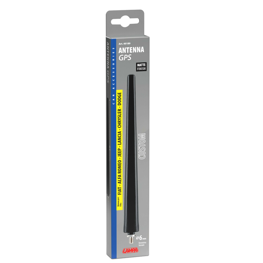 ΚΕΡΑΙΑ ΟΡΟΦΗΣ ΜΑΥΡΗ PERSONAL-TUNING GPS 18cm Φ 6mm  (ALFA ROMEO-FIAT-LANCIA-CHRYSLER-JEEP-DODGE)