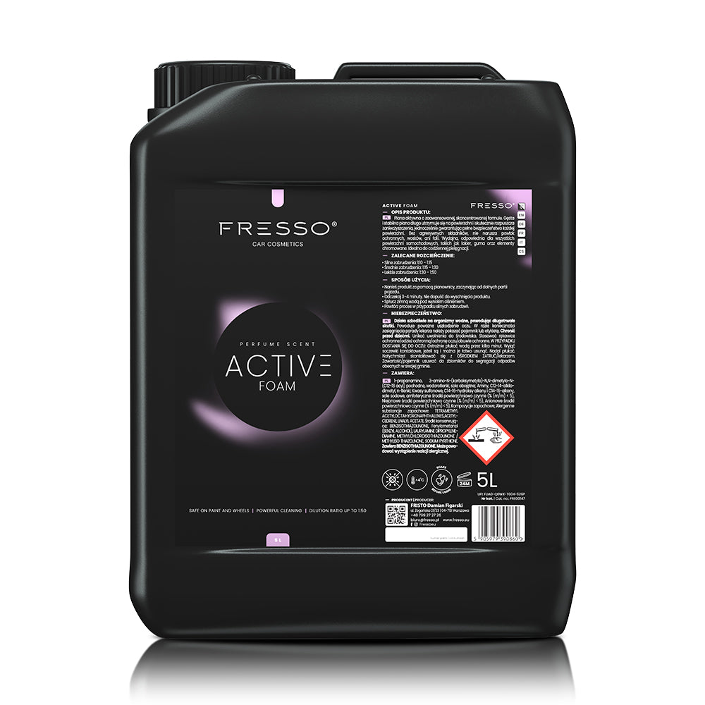 Fresso - Σαμπουάν Αυτοκινήτου Ενεργού Αφρού Active Foam 5 L με Ελαφρώς Αλκαλικό pH και Αραίωση έως 1:50 - 1 Τεμ. (390860/FRE)