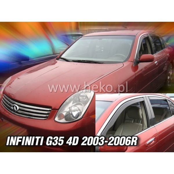 Heko – Ανεμοθραύστες Παραθύρων για Infiniti G35 4πορτο 2003 > 2006 (Εμπρός) – 2 Τεμ. (ANEM.21507)