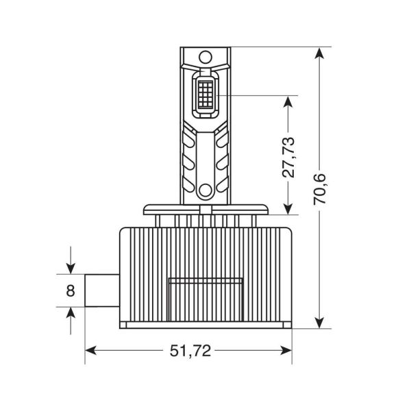 D8S 12/24V 35W 6.000K 8000lm LED SEOUL CSP-3570chips CAN BUS PLUG & PLAY LAMPA - 2ΤΕΜ.