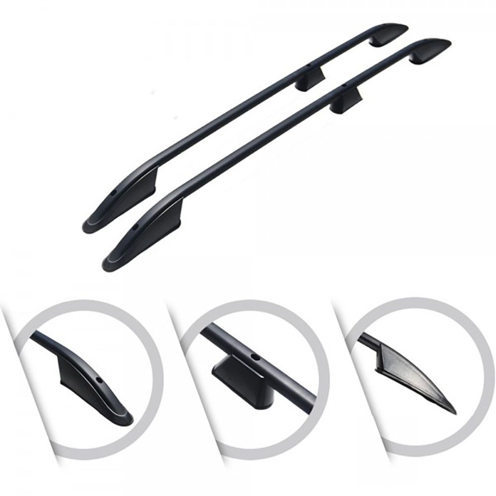 ΜΠΑΡΕΣ ΟΡΟΦΗΣ ΓΙΑ MERCEDES CITAN ELEGANCE W415 2013+ ΚΟΝΤΟ / RENAULT KANGOO 2008-2021 ΠΑΡΑΛΛΗΛΕΣ ΑΛΟΥΜΙΝΙΟΥ ΜΑΥΡΕΣ