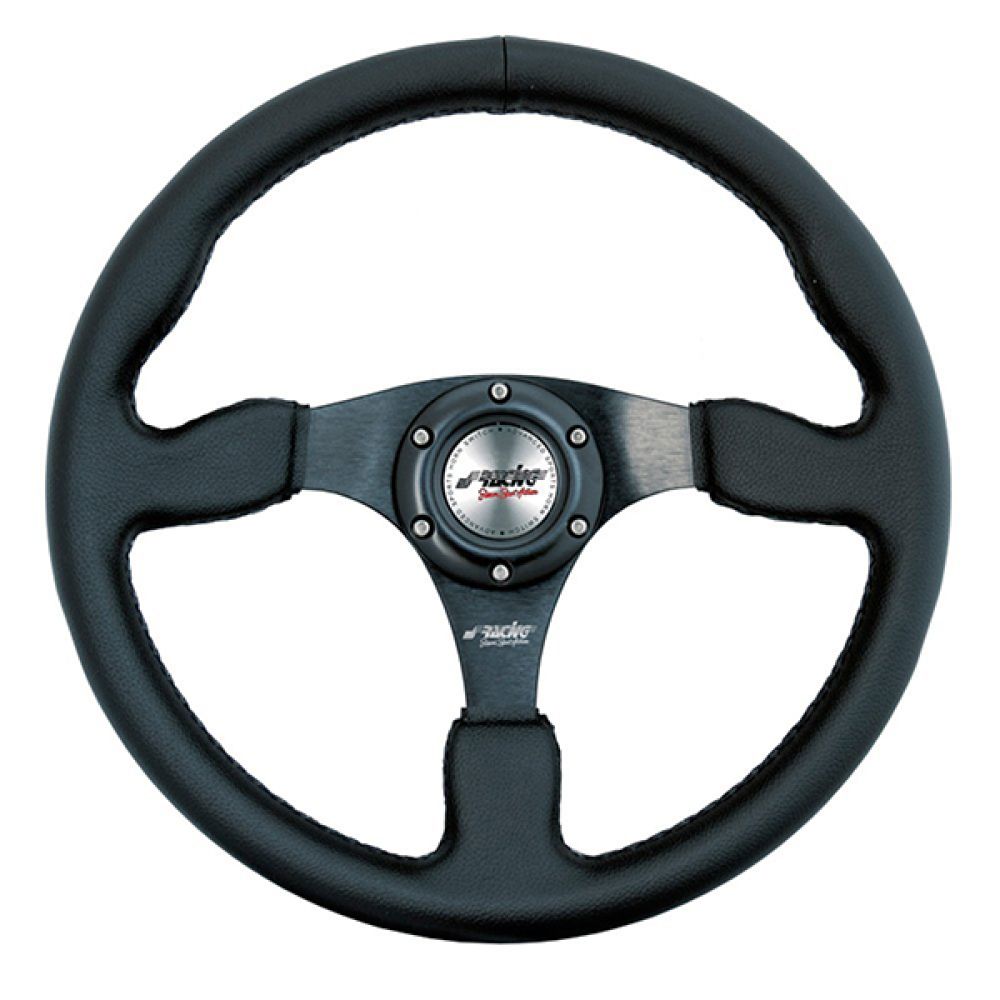 ΤΙΜΟΝΙ DEFENDER PELLE ΜΑΥΡΟ ΤΡΙΑΚΤΙΝΟ ΔΕΡΜΑΤΙΝΟ 350mm