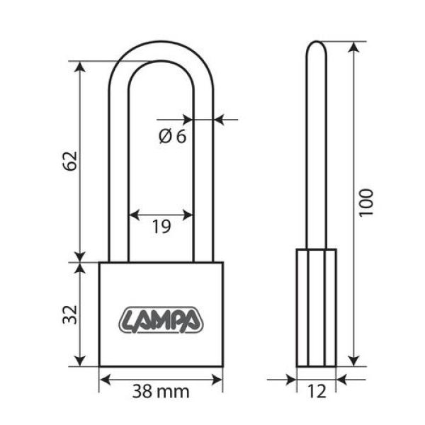 ΛΟΥΚΕΤΟ 50mm XL STANDARD ΜΕ 3 ΚΛΕΙΔΙΑ ΛΟΥΚΕΤΟ 50mm XL STANDARD ΜΕ 3 ΚΛΕΙΔΙΑ