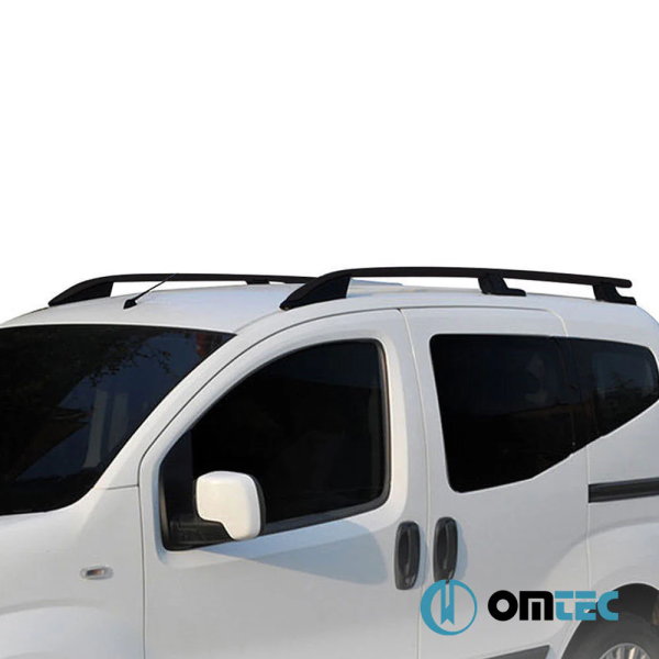 Omtec - Παράλληλες Μπάρες Οροφής Sport για VW Amarok (PH 2H) 2010>2022 από Αλουμίνιο σε Μαύρο Χρώμα και Μέγιστο Βάρος Φορτίου 75 kg - 2 τεμ. (7535931B/OM)