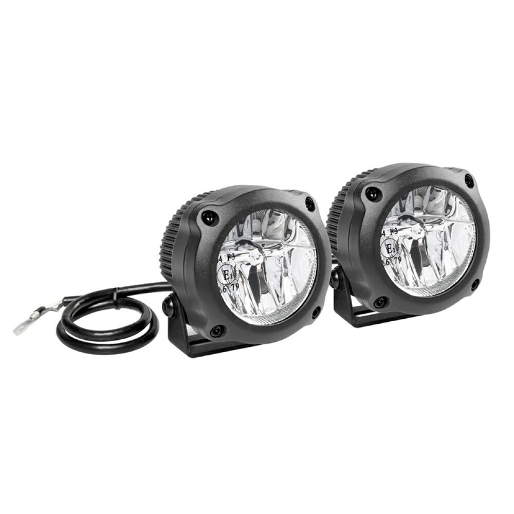 Lampa - Προβολείς Aux LED MAX LUM 2 Fog Beam 12V 2 LED 10W 740lm 6000K με Βάση Στήριξης, Στεγανότητα IP67 και Έγκριση E1 - 2 Τεμ. (9046.1-LM)