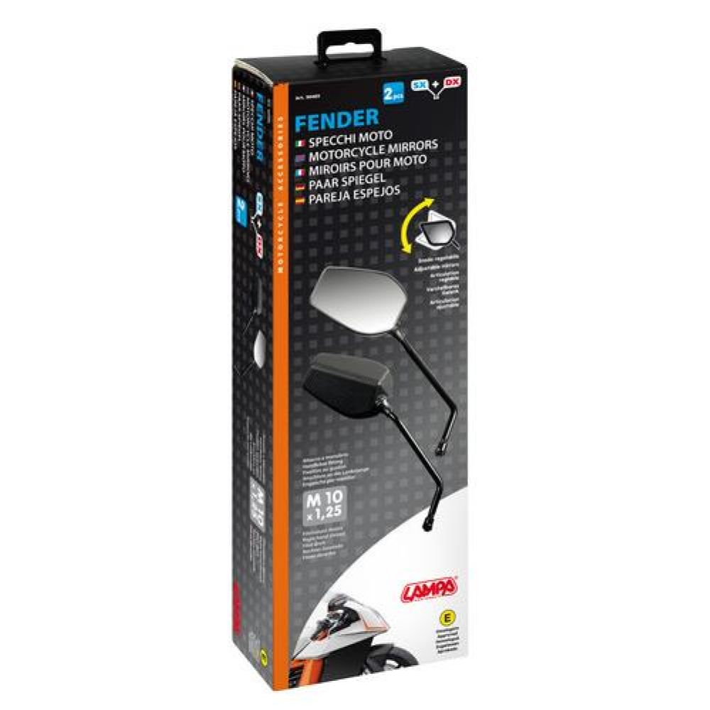 ΚΑΘΡΕΠΤΕΣ ΜΟΤΟ FENDER M10x1,25 ΜΑΥΡΟΙ/CARBON 2 ΤΕΜ.