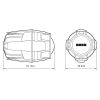 Lampa - Προβολείς Ομίχλης Moto FOG-X1 12V 20W 2123lm 6000-6500K Φ76mm 4 LED Αδιάβροχοι IP68 με Καλωδίωση και Βάσεις Φ24-26mm - Σετ 2 Τεμ. (9158.1-LM)