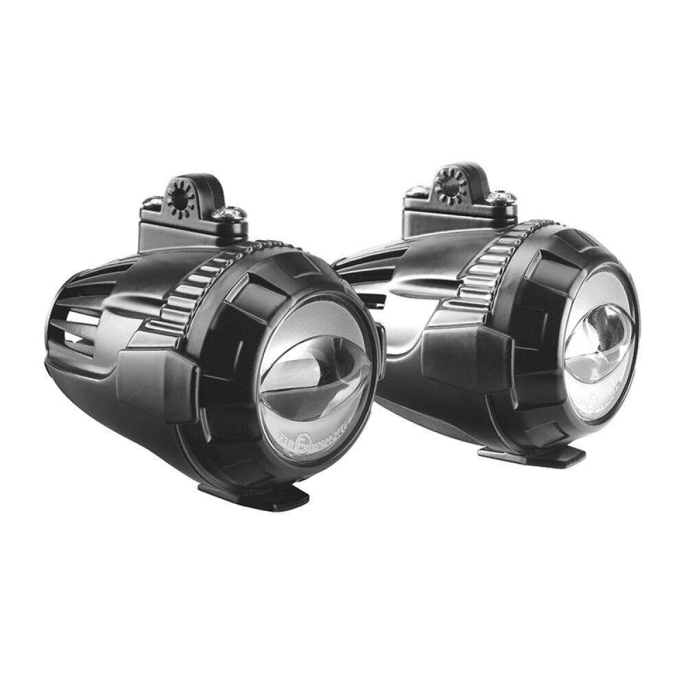 Lampa - Προβολείς Ομίχλης Moto FOG-X2 12V 30W 2100lm 6000-6500K Φ71mm 1 LED Αδιάβροχοι IP68 με Καλωδίωση και Βάσεις Φ38-39mm - Σετ 2 Τεμ. (9158.2-LM)