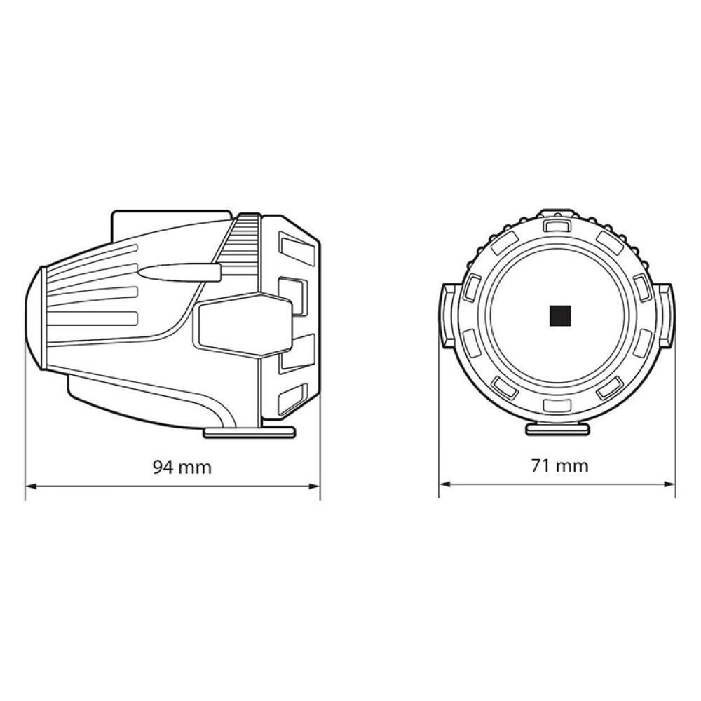 Lampa - Προβολείς Ομίχλης Moto FOG-X2 12V 30W 2100lm 6000-6500K Φ71mm 1 LED Αδιάβροχοι IP68 με Καλωδίωση και Βάσεις Φ38-39mm - Σετ 2 Τεμ. (9158.2-LM)