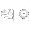 Lampa - Προβολείς Ομίχλης Moto FOG-X2 12V 30W 2100lm 6000-6500K Φ71mm 1 LED Αδιάβροχοι IP68 με Καλωδίωση και Βάσεις Φ38-39mm - Σετ 2 Τεμ. (9158.2-LM)