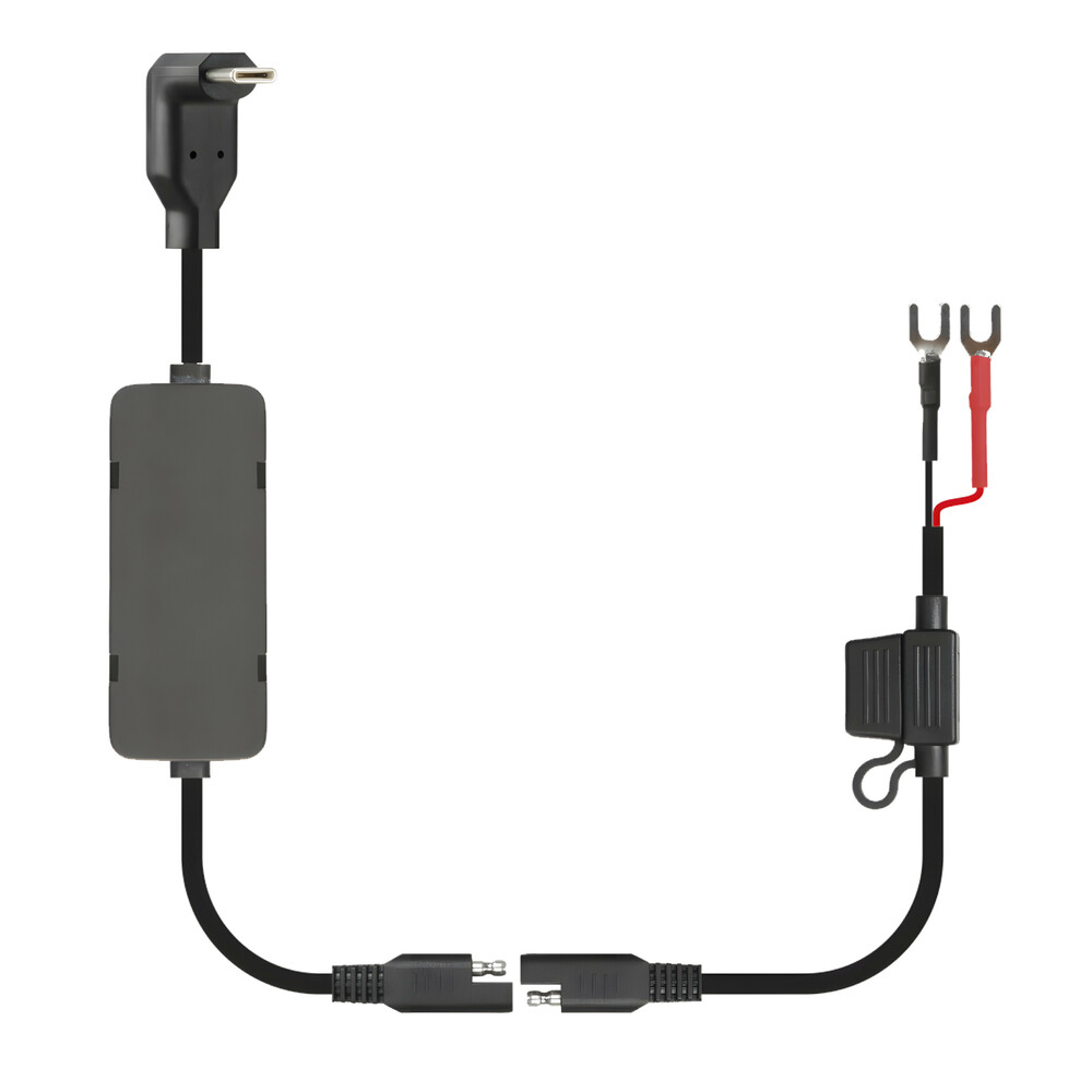 Καλώδιο Φόρτισης Κινητού Power C 90° 12/24V 30W της σειράς Optiline με USB Type C Power Delivery, Καλώδιο 180 cm, Βύσμα SAE και Ακροδέκτες, Ασφάλεια, Αδιαβροχοποίηση IPX6, συμβατό με Βάσεις Στήριξης, Θήκες ή Αντάπτορες Κινητού Optiline