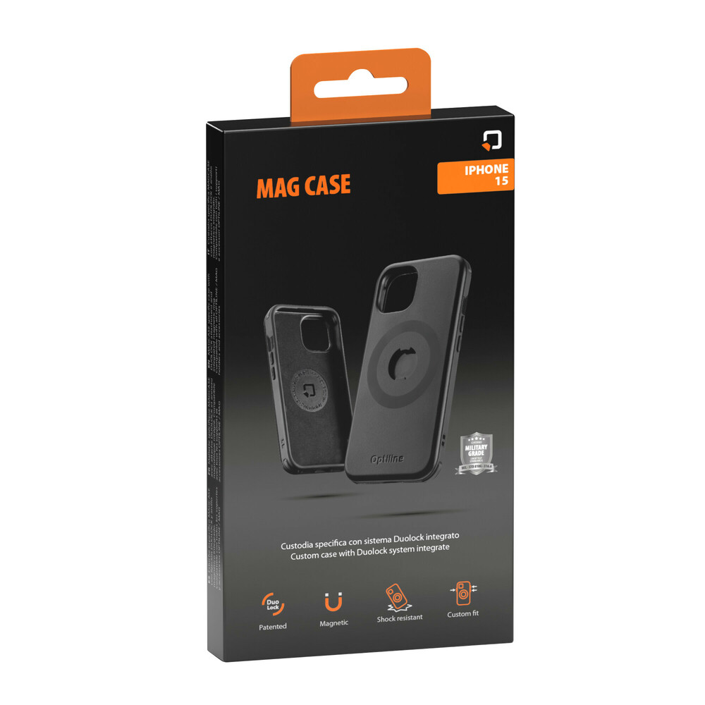 Θήκη Κινητού Mag Case iPhone της σειράς Optiline για Apple iPhone 15 MagSafe Τεχνολογίας με 34 μαγνήτες και Δυνατότητα Ασύρματης Φόρτισης συμβατή με Βάσεις Στήριξης Κινητού Optiline για Μηχανή με σύστημα Duolock