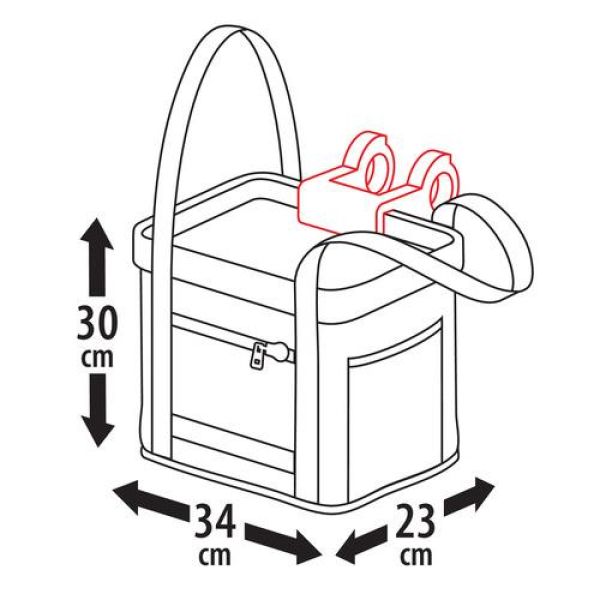 ΤΣΑΝΤΑ ΠΟΔΗΛΑΤΟΥ ΜΕ ΚΛΙΠ EASY-BASKET 14L 34x30x23cm MAX 5kg