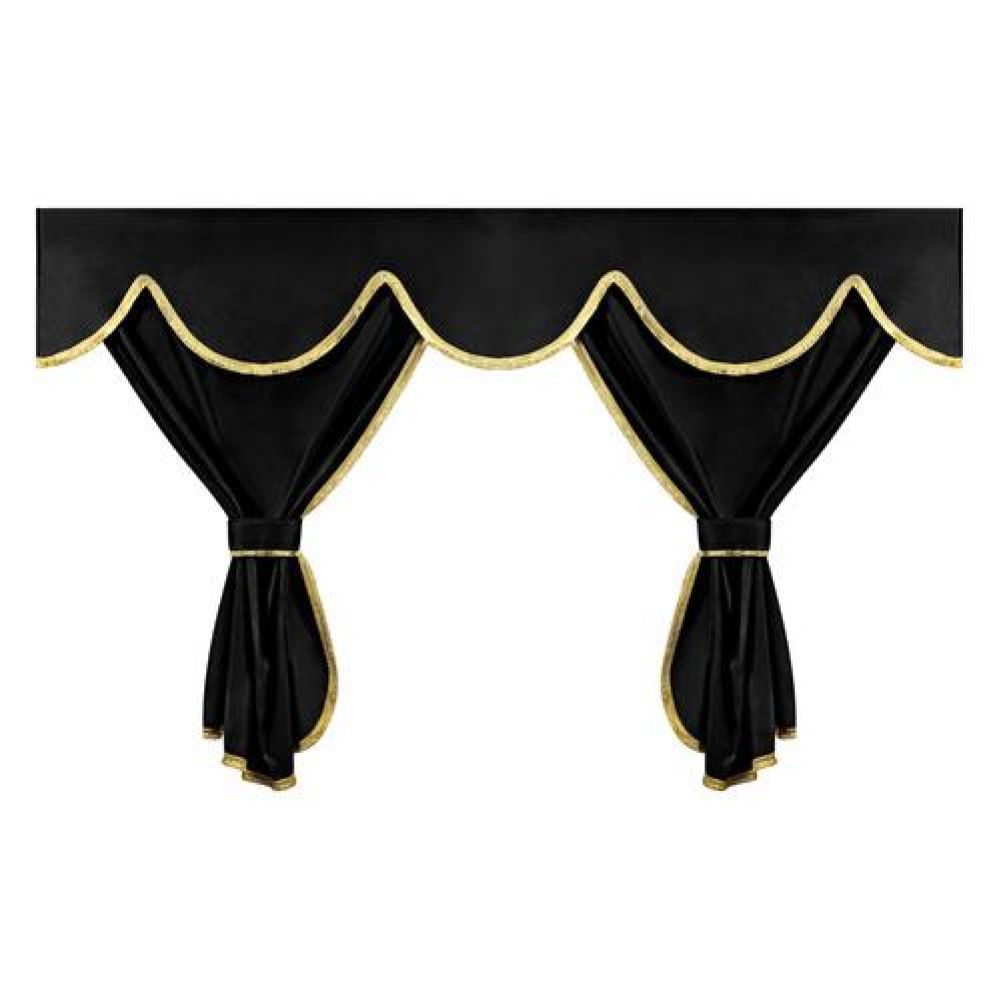 ΣΕΤ ΚΟΥΡΤΙΝΕΣ ΝΤΑΛΙΚΑΣ PRIVILEGE STANDARD ΜΑΥΡΟ 8ΤΕΜ.