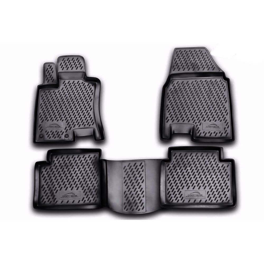 ΠΑΤΑΚΙΑ ΣΕ ΣΚΑΦΗ TPE ΛΑΣΤΙΧΟ ΓΙΑ NISSAN QASHQAI+2 09/2008-2014  ΣΕ ΜΑΥΡΟ ΧΡΩΜΑ NOVLINE - 4 ΤΕΜ.