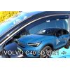 ΑΝΕΜΟΘΡΑΥΣΤΕΣ ΓΙΑ VOLVO C40 5D 2021+  ΖΕΥΓΑΡΙ ΑΠΟ ΕΥΚΑΜΠΤΟ ΦΙΜΕ ΠΛΑΣΤΙΚΟ HEKO - 2 ΤΕΜ.