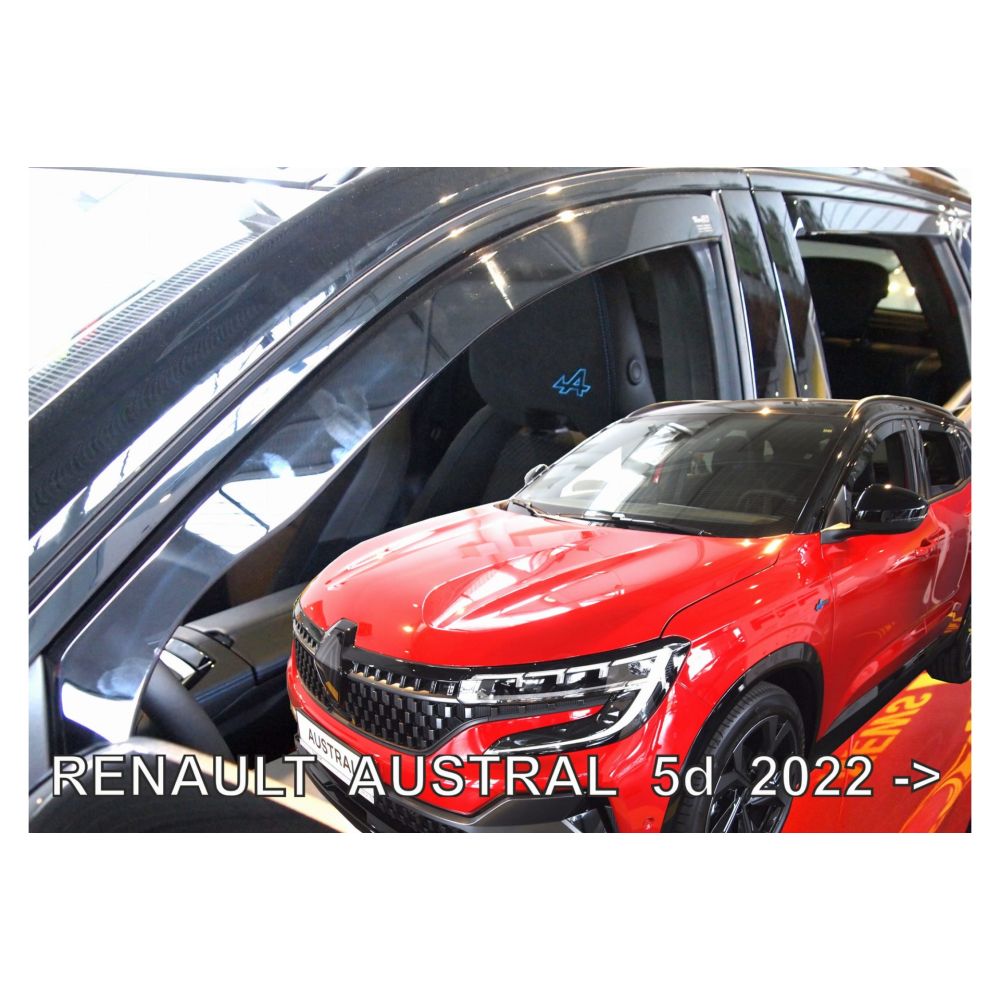ΑΝΕΜΟΘΡΑΥΣΤΕΣ ΓΙΑ RENAULT AUSTRAL 5D 2022+ ΣΕΤ ΑΥΤΟΚΙΝΗΤΟΥ ΑΠΟ ΕΥΚΑΜΠΤΟ ΦΙΜΕ ΠΛΑΣΤΙΚΟ HEKO - 4 ΤΕΜ.