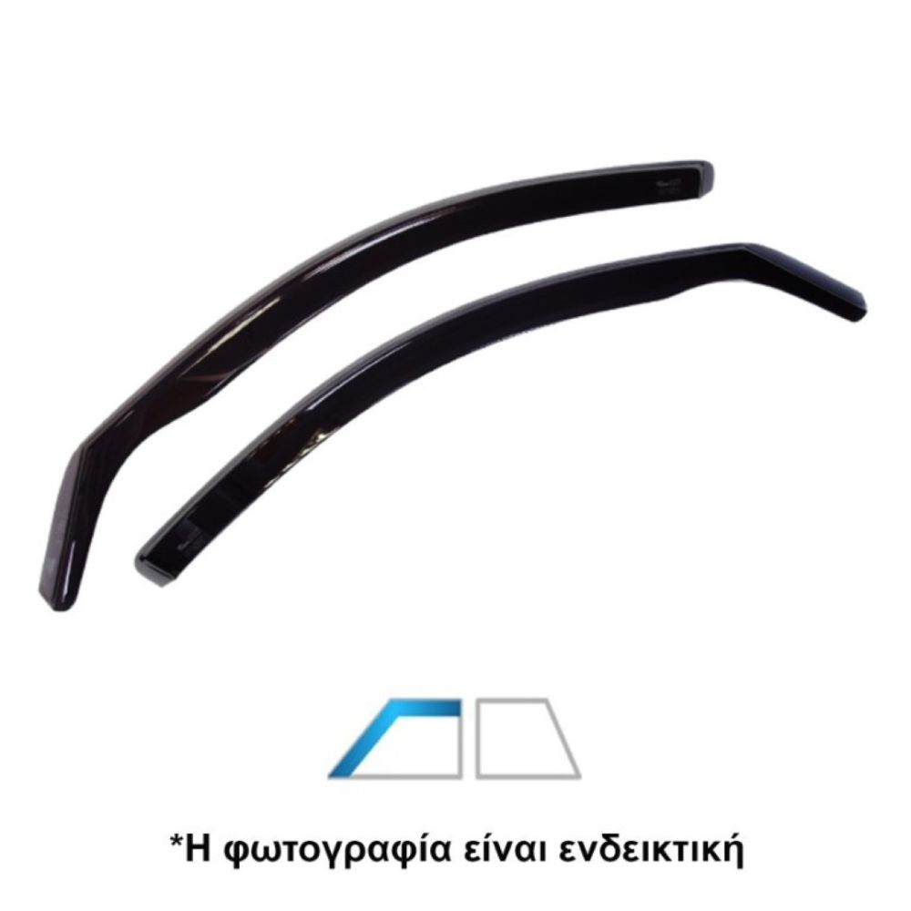 ΑΝΕΜΟΘΡΑΥΣΤΕΣ ΓΙΑ IVECO DAILY / RENAULT MASTER / OPEL MOO / NISSAN INTERSTAR 2000 ΚΟΝΤΟ ΖΕΥΓΑΡΙ ΑΠΟ ΕΥΚΑΜΠΤΟ ΦΙΜΕ ΠΛΑΣΤΙΚΟ HEKO - 2 ΤΕΜ.